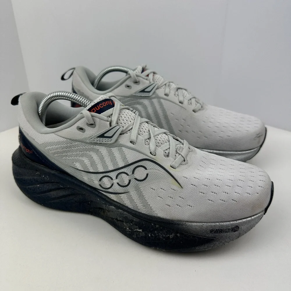 Saucony Triumph 22 Mens Running Shoes Alloy Navy Grey Athletic Sneakers Size 9